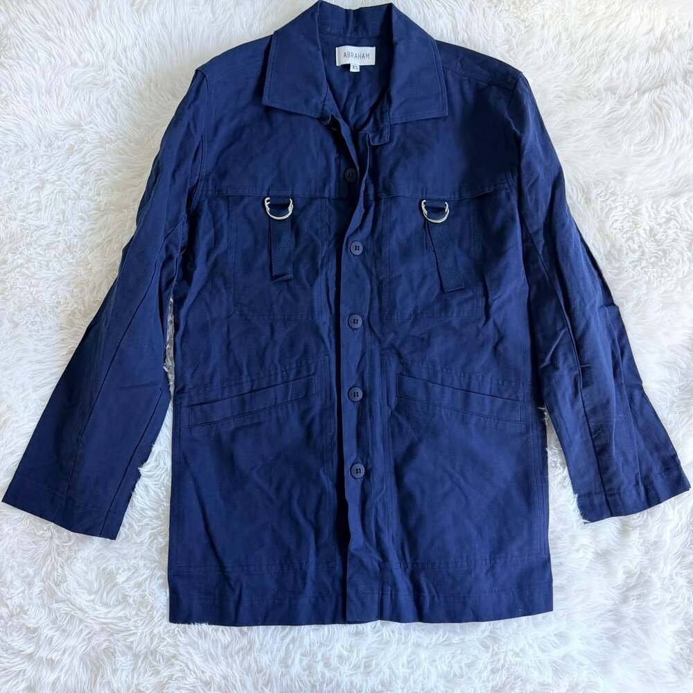 Abraham Jacket Size XS Blue Utility Button Up D-Ring
